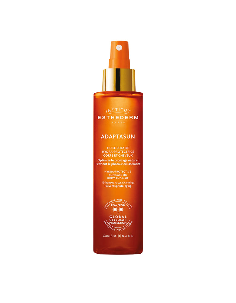 Institut Esthederm Adaptasun UVA/UVB  Face, Body and Hair protective tanning Oil - Moderate sun 150ml