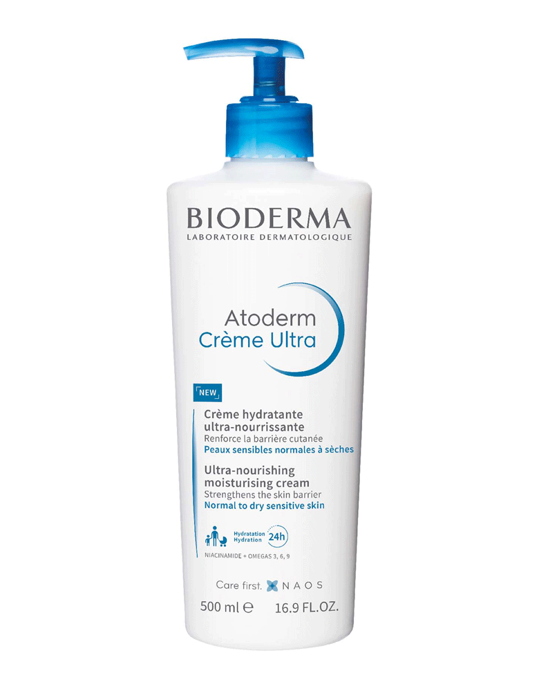 Bioderma Atoderm Cream Ultra Moisturiser for Dry Skin 500Ml