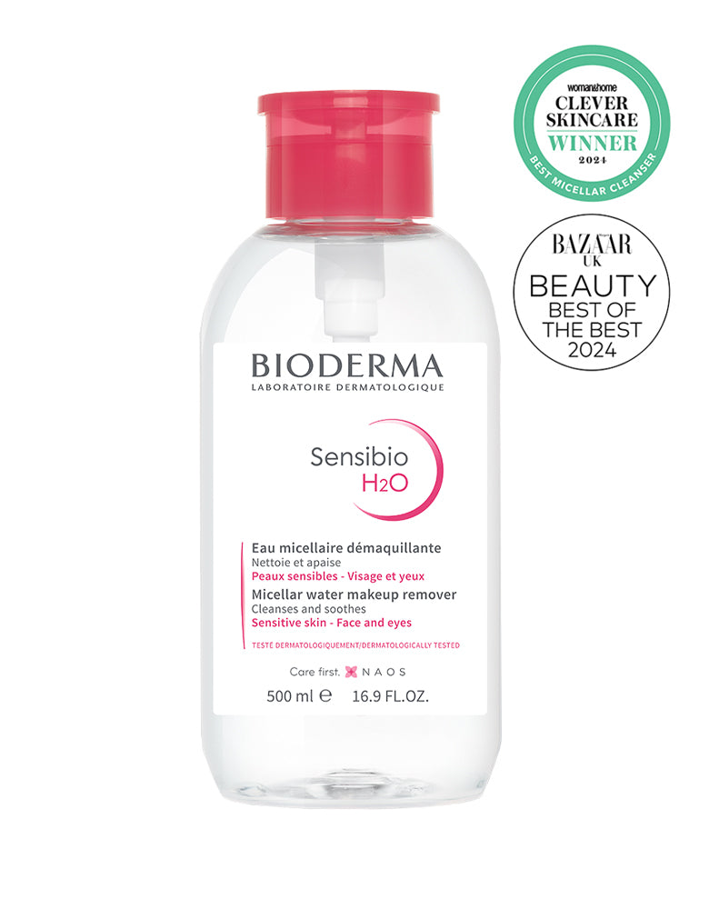 Bioderma Sensibio H2O Cleansing Micellar Water Sensitive Skin 500ml - Reverse Pump